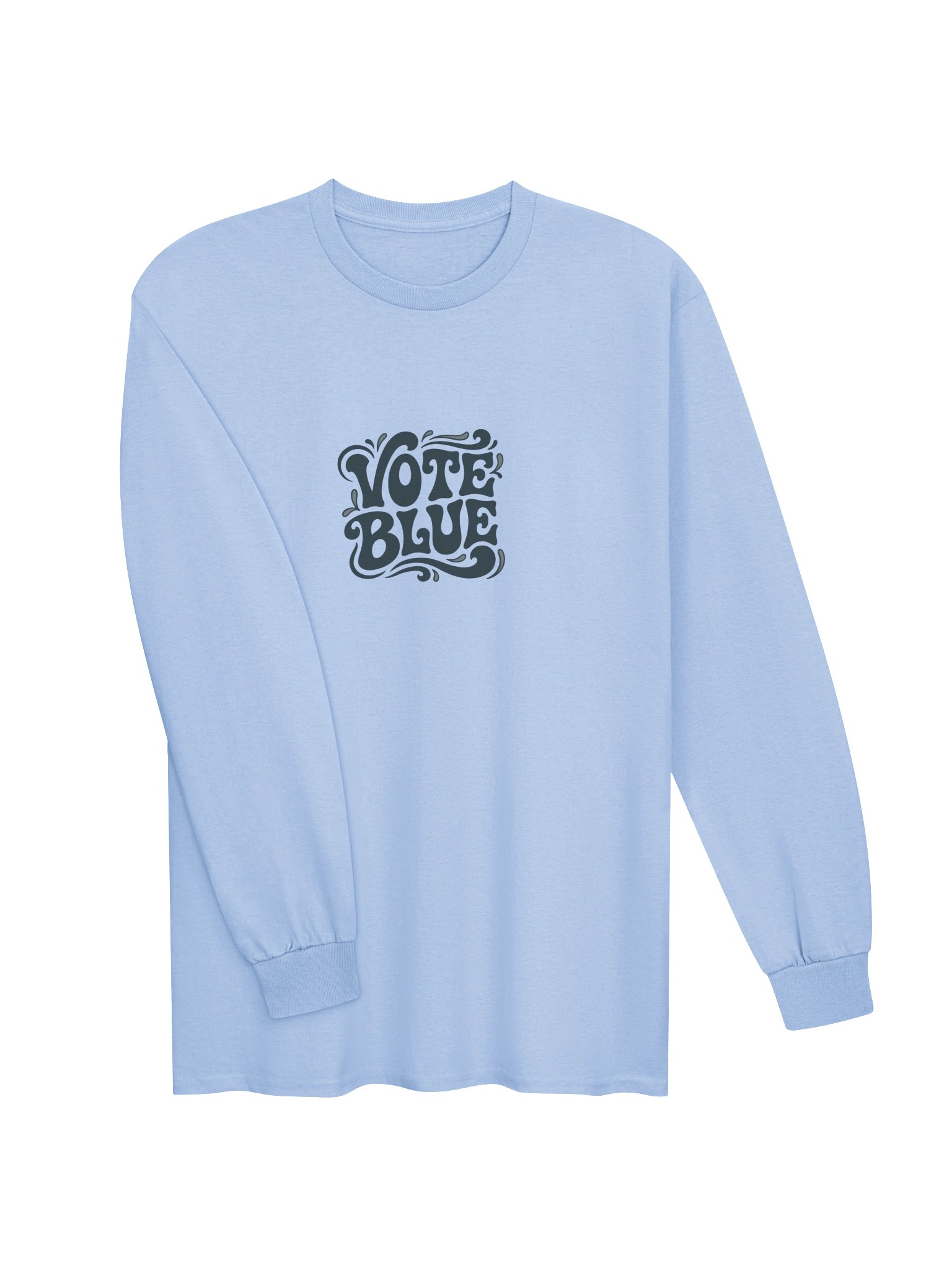 Brazen Candor – Get Your Butt in the Booth! Long Sleeve Tee - Baby Blue - Vote Blue product image (3)