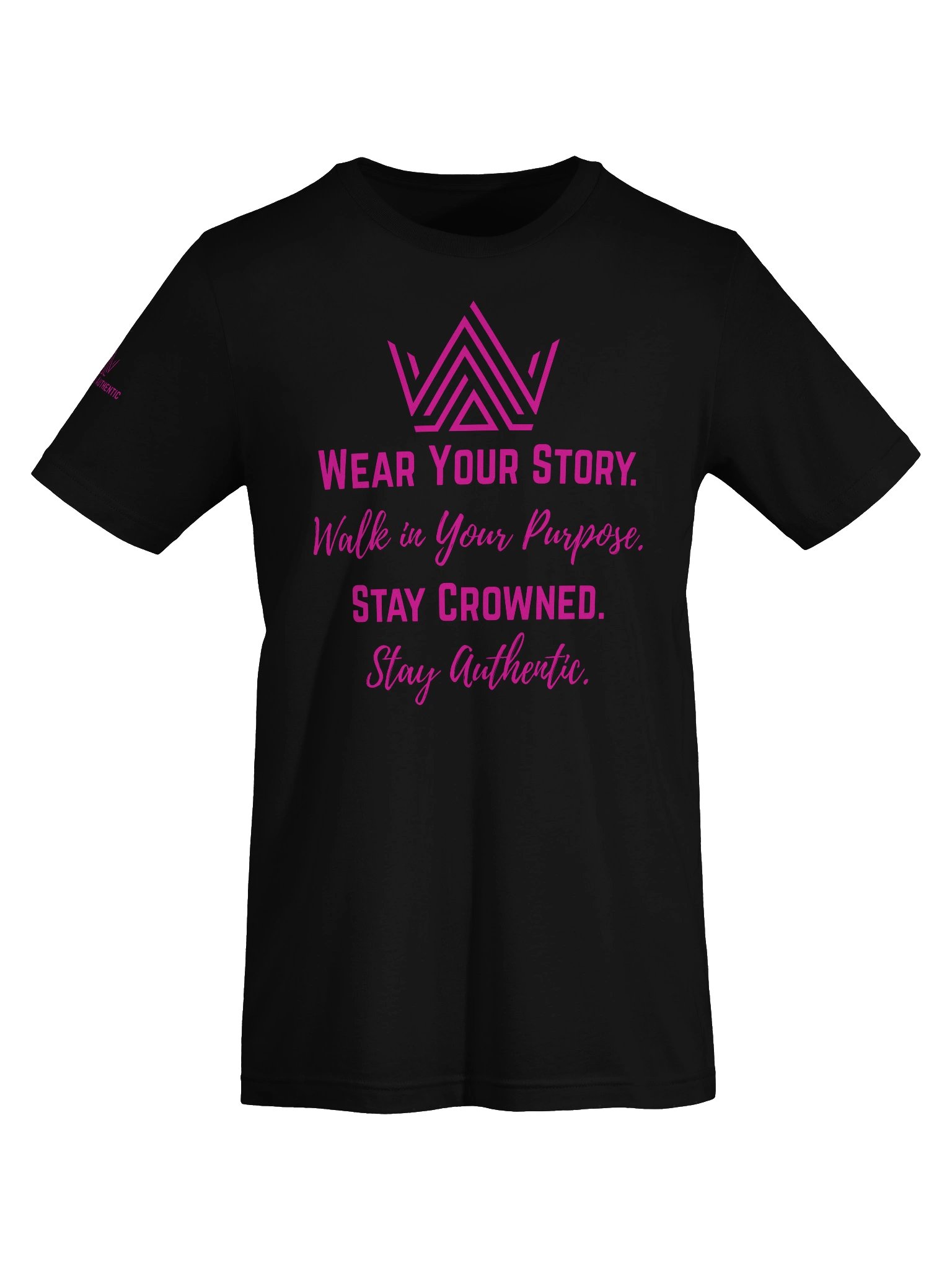 Crowned & Authentic Tee (Pink Design) product image (5)