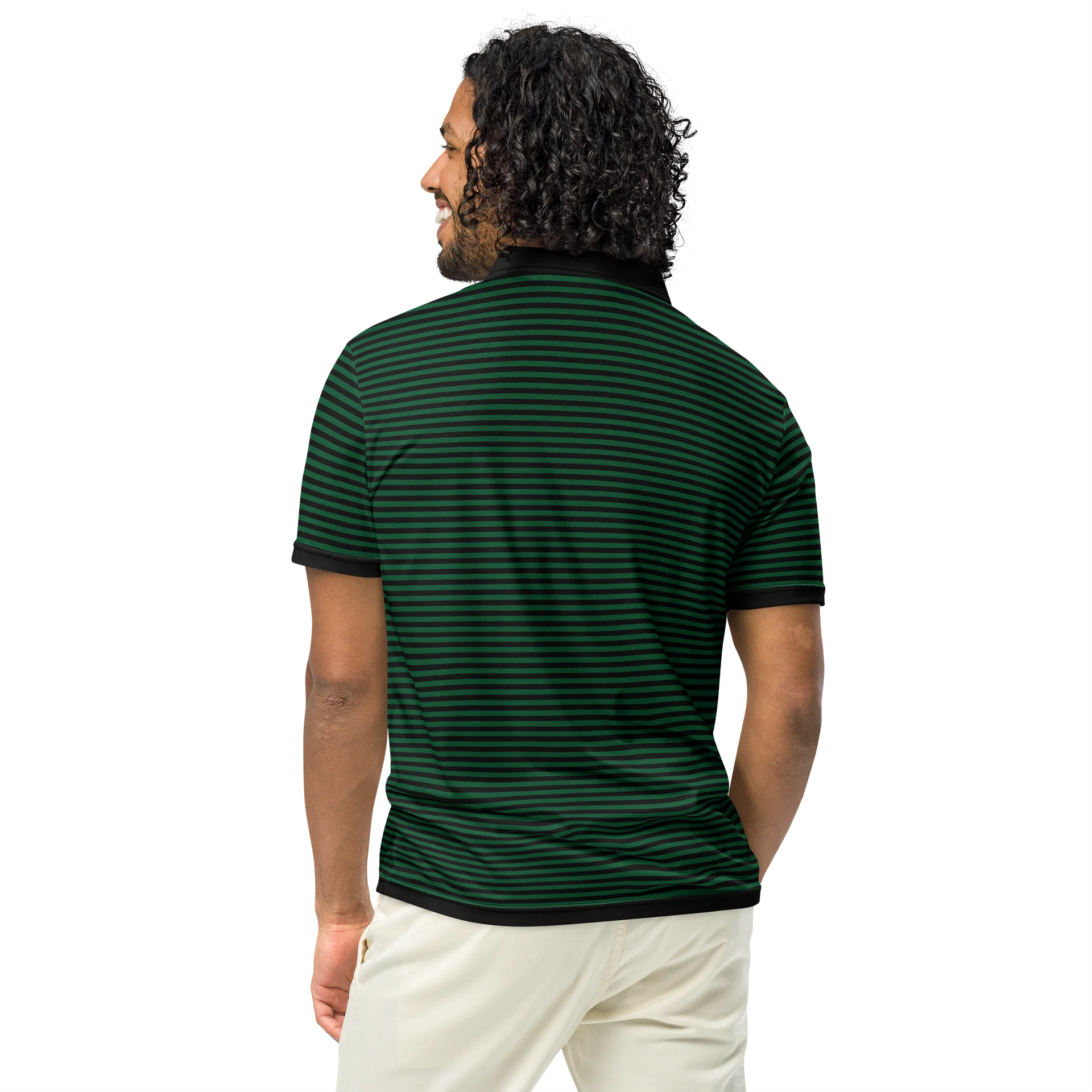Green and Blaque Small Stripped Katskull Polo product image (5)
