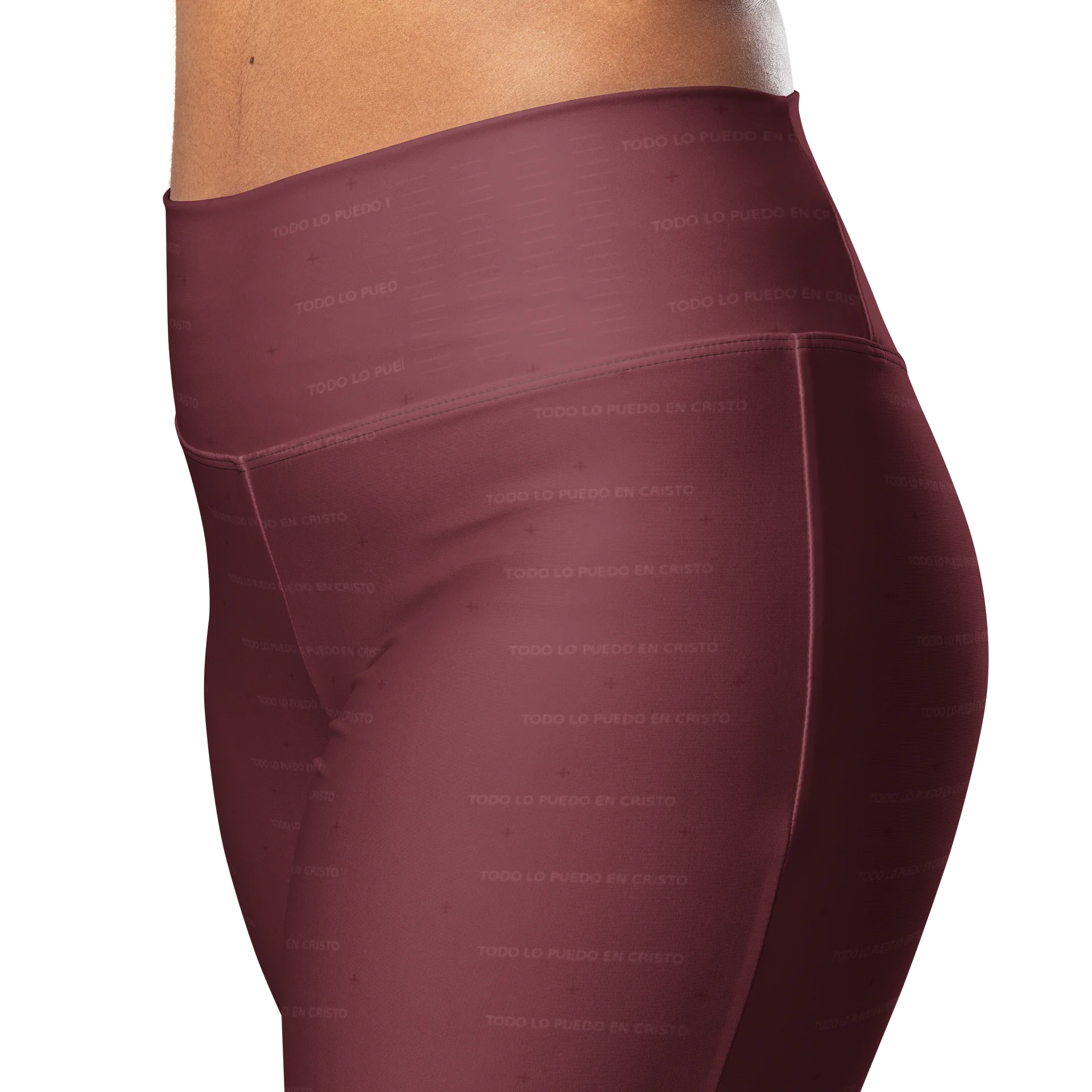 Flare Leggings — Women Who Lift (Burgundy) product image (6)