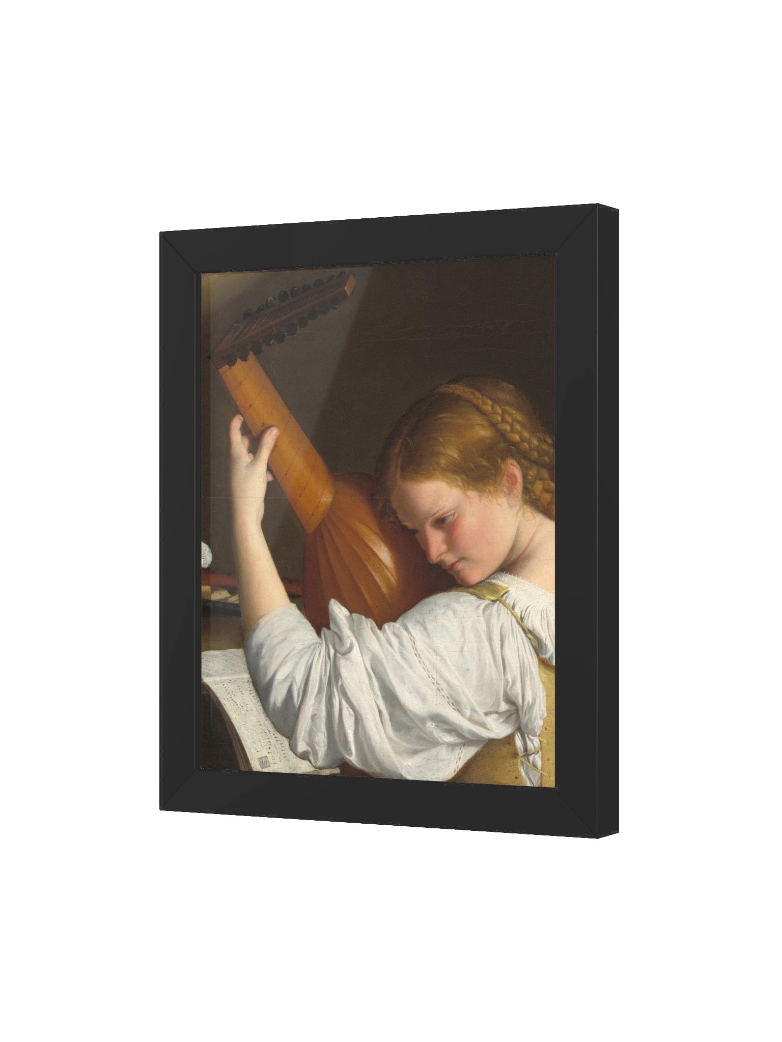 The Lute Player c. 1612 - 20 by Orazio Gentileschi . Framed product image (39)