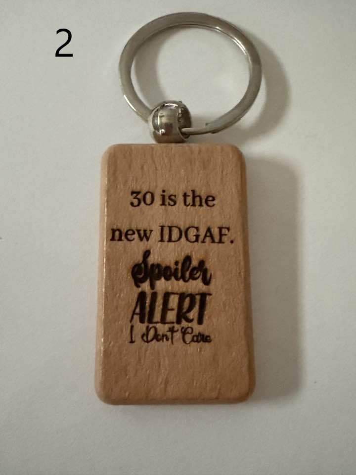 Milestone Birthday Wooden Engraved Keychains | Age 21–70 | Handmade Gift for Him or Her (2) product image (2)