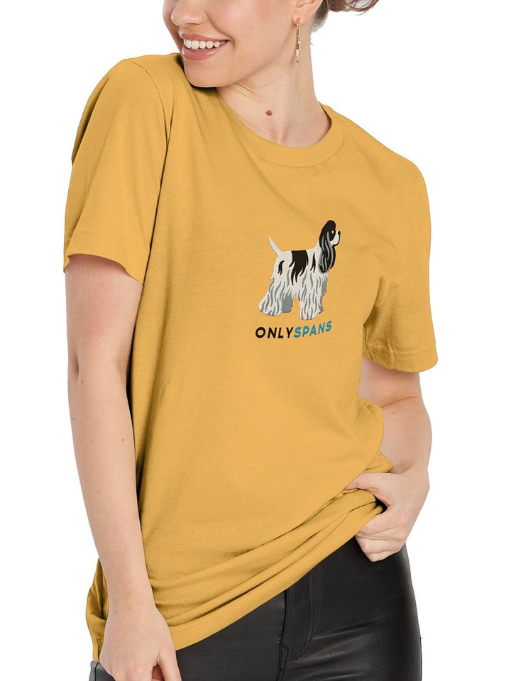 Only Spans T-Shirt(Embroidered) of an American Cocker Spaniel(Black & White) product image (2)
