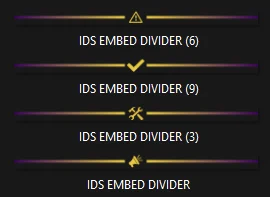 Purple and Gold Embed Divider Bars product image (1)