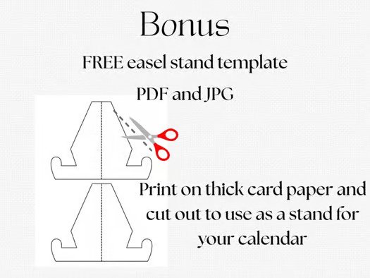 2027 Mini Desk Calendar Teacher's Gift Small Printable Monthly Dates with Easel product image (4)