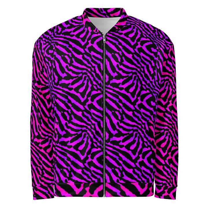 Purple Zebra Bomber Jacket product image (1)