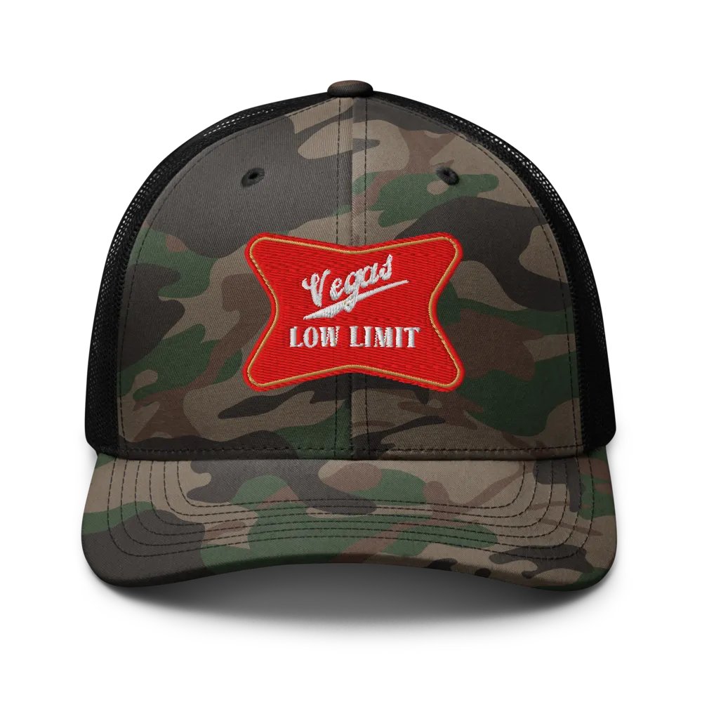 Vegas Low Limit Camo Trucker Hat product image (1)