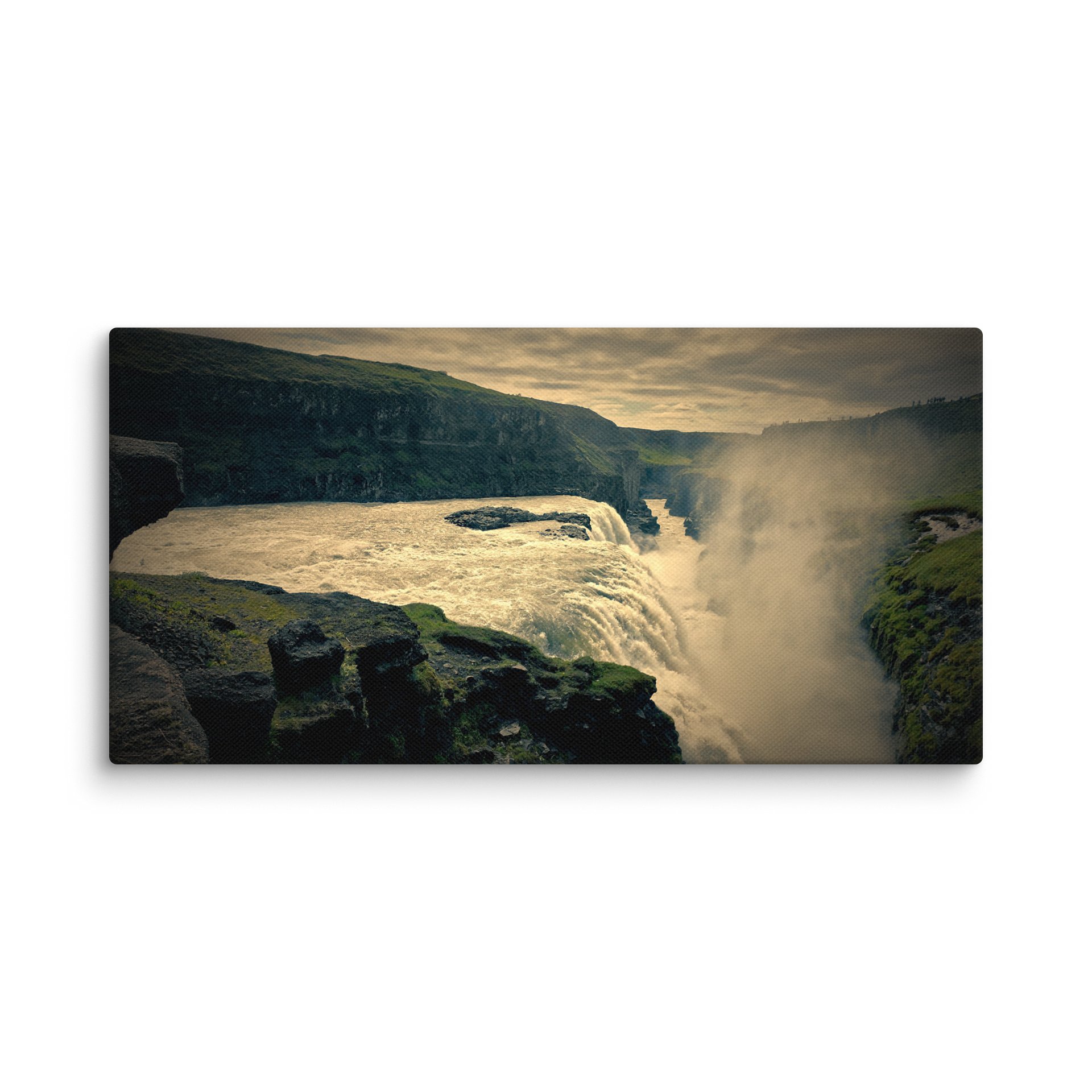 NORTHERN ILLUSIONS - Gullfoss (Water and Stone) Canvas Print product image (1)