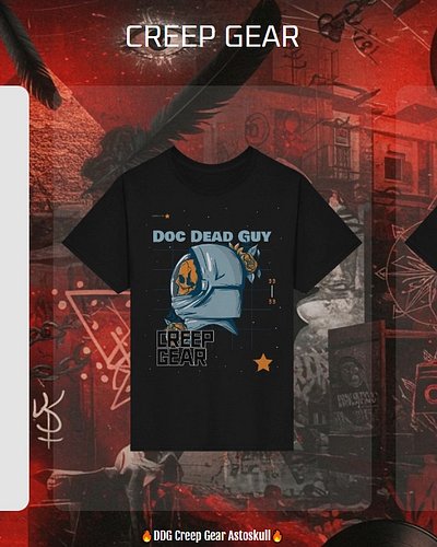 Have you seen the Creep Gear Collection from Doc Dead Guy? 
https://docredeyekc-shop.fourthwall.com/collections/creep-gear