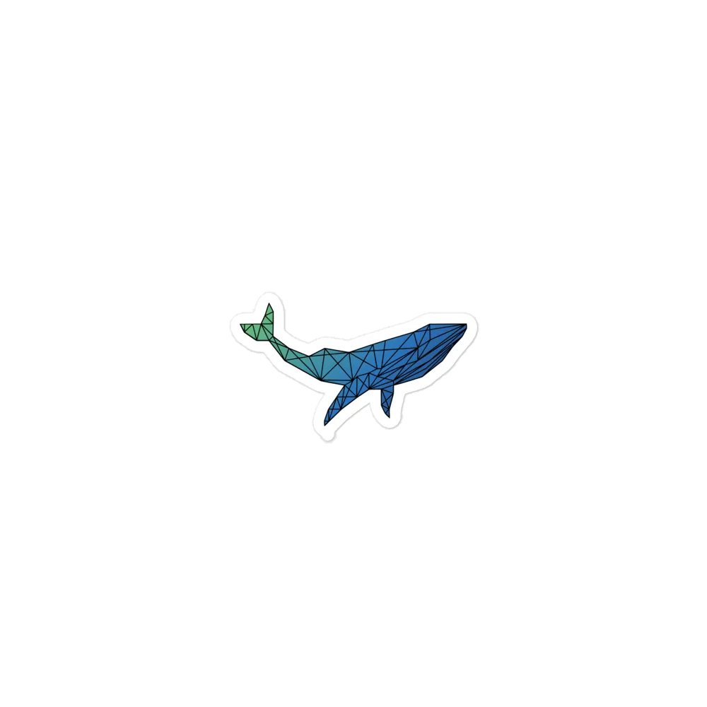 Blue Geometric Whale product image (1)