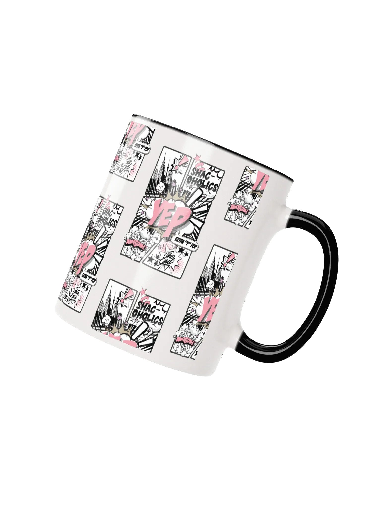 Shac-oholics Comic Blast Mug - Pink 