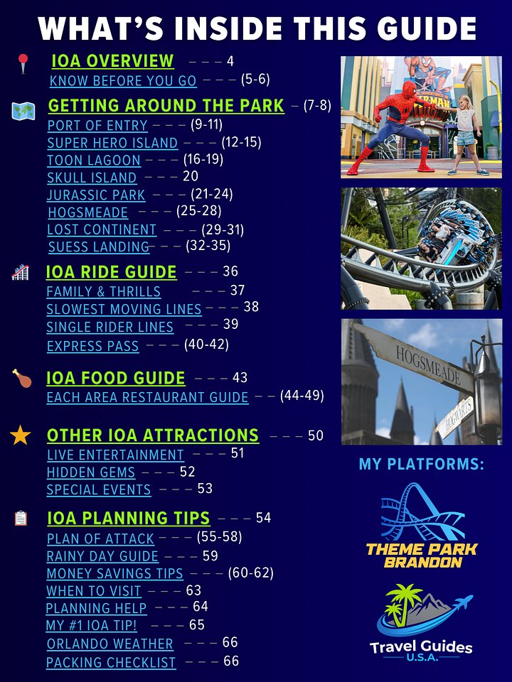 Islands of Adventure Guide 2026 | 67-Page Printable Digital PDF, Instant Download product image (2)