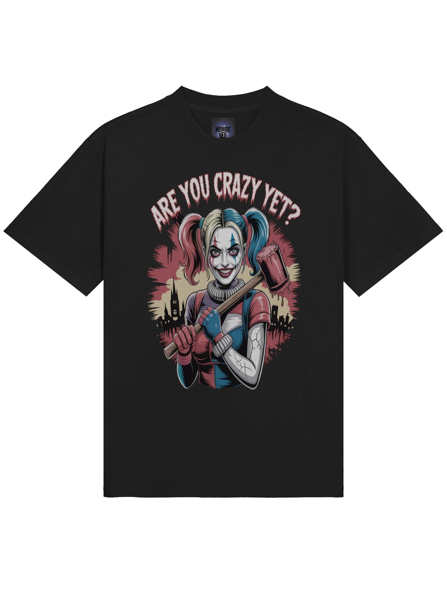 Harley Quinn 'Are You Crazy Yet?' Oversized Faded T-Shirt product image (5)