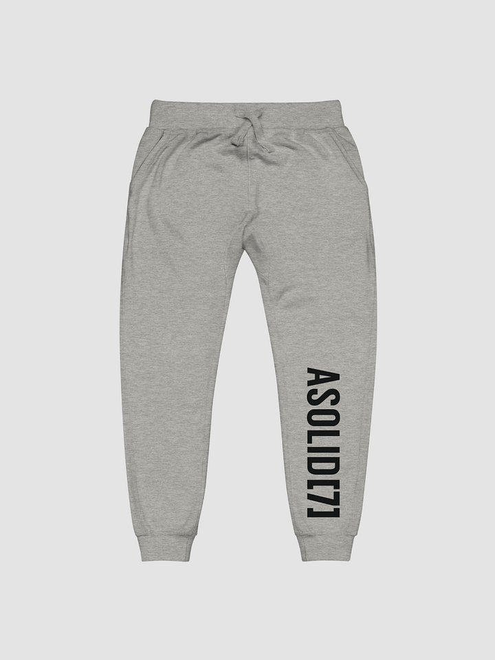 ASolid[7] Unisex White Fleece Sweatpants product image (1)