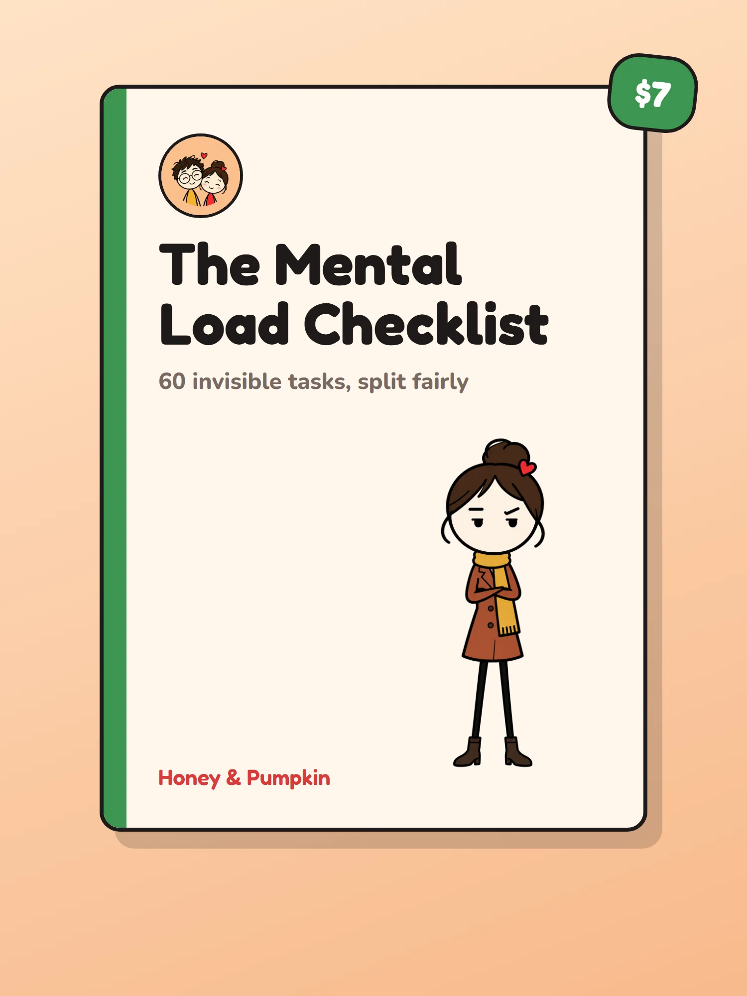 The Mental Load Checklist: 60 Invisible Tasks, Split Fairly product image (1)