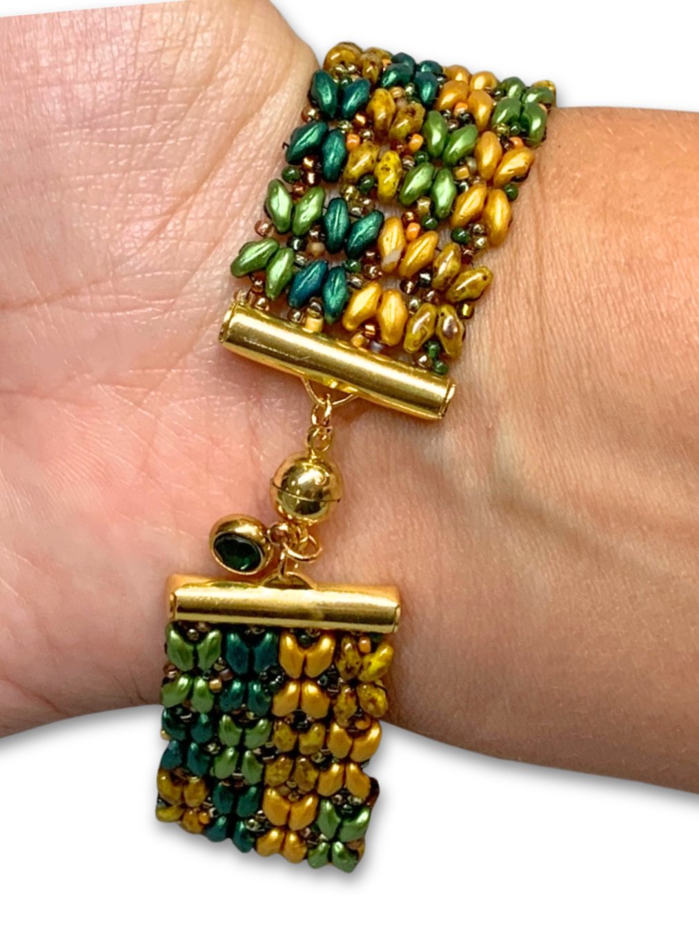 Beaded Butterfly Bracelet - Green product image (4)