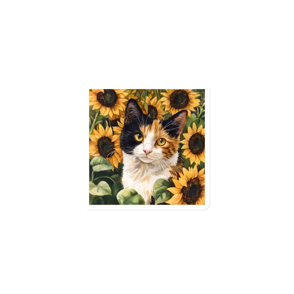 Sunflower Calico Cat Magnets product image (1)