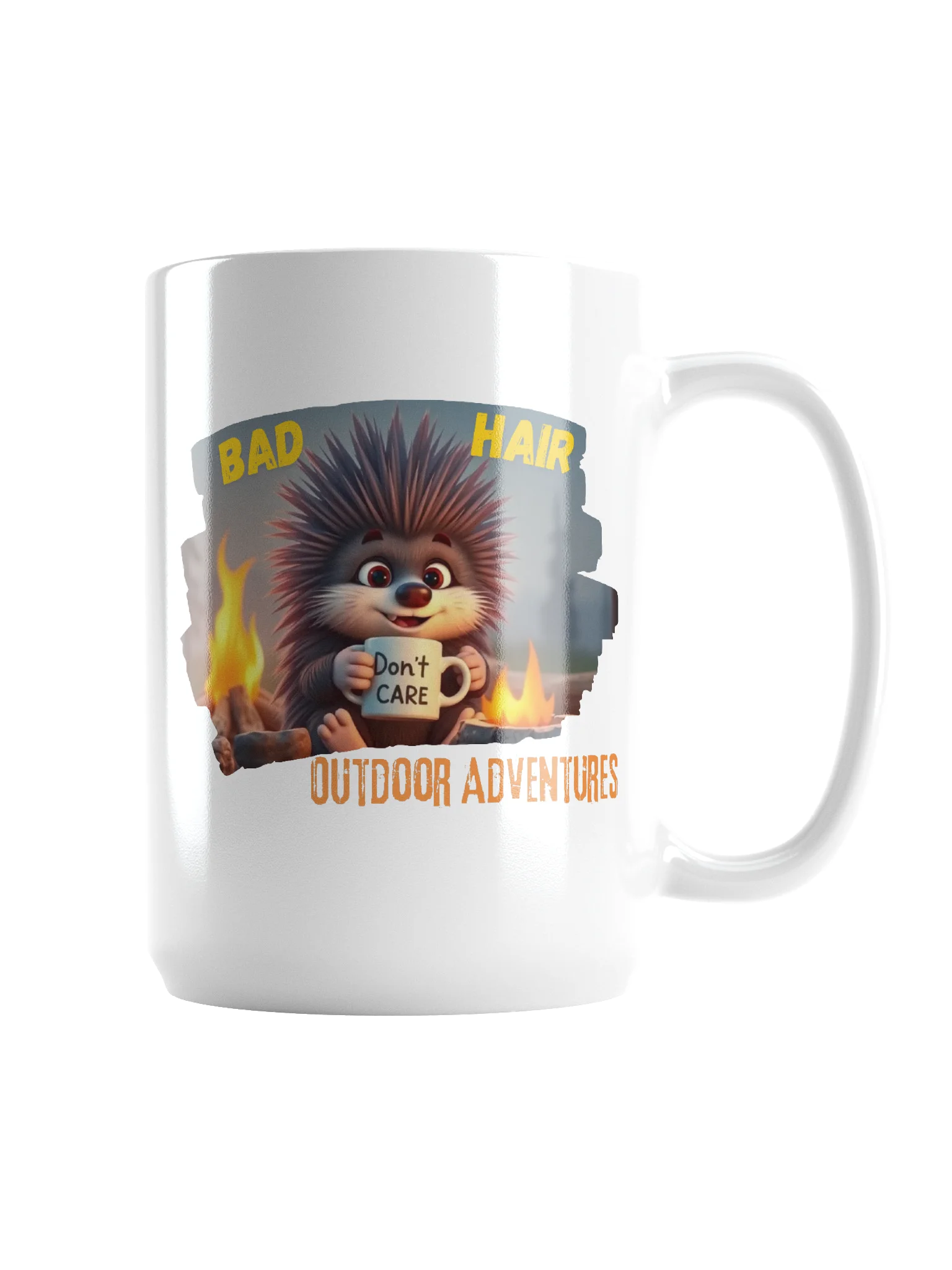 “Bad Hair, Don’t Care” Porcupine Coffee Mug product image (2)