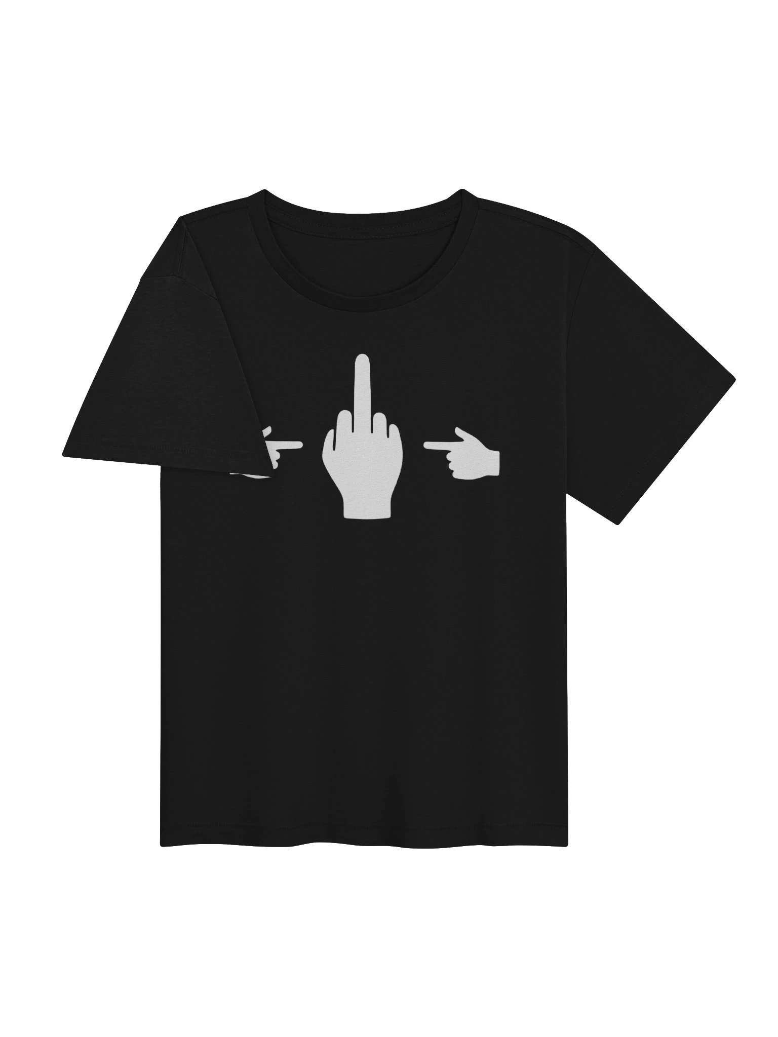 No Middle Finger Point ShopCo White Women's Tee product image (3)