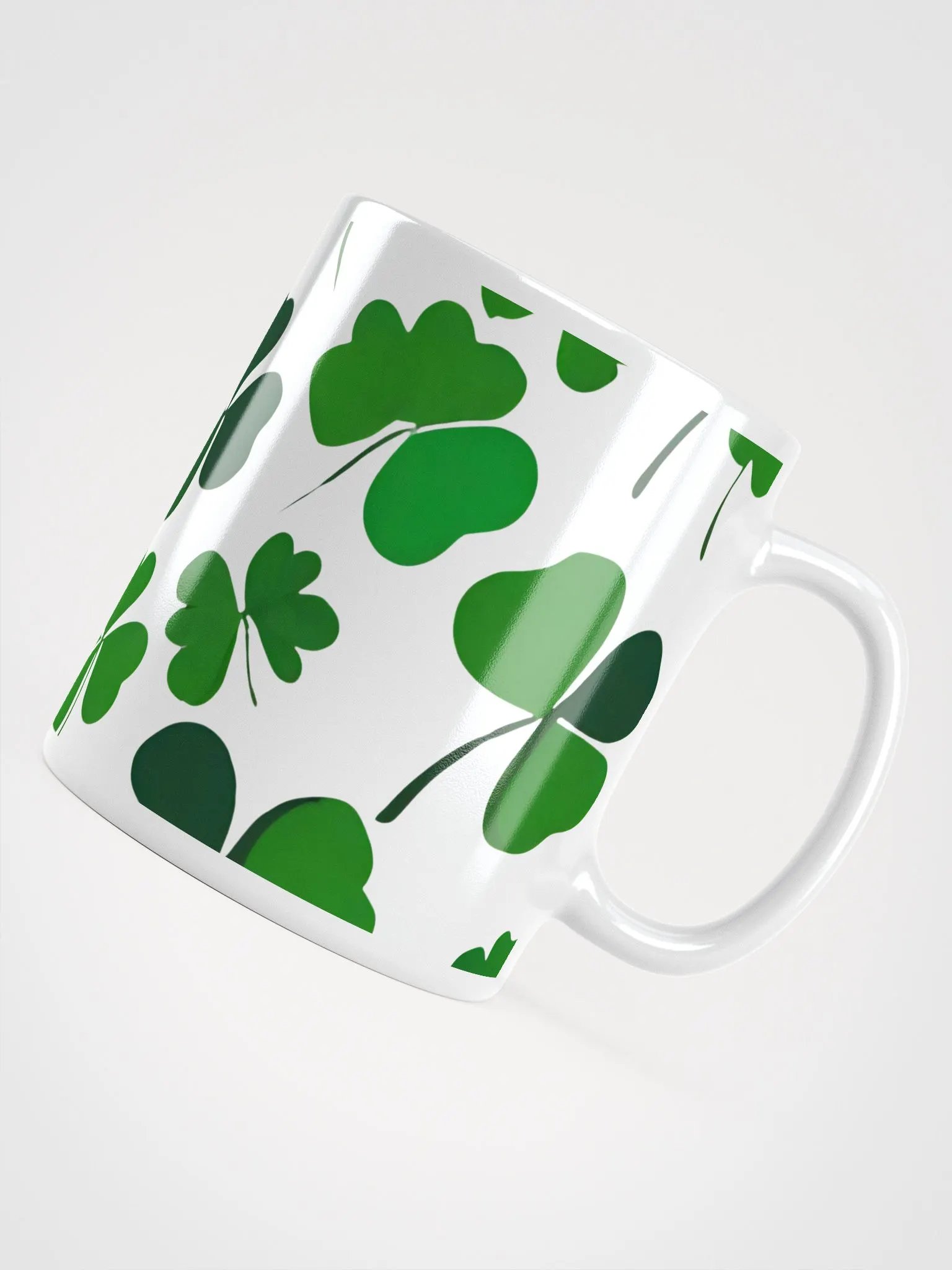 Clover Leaf Artistic Design White Mug product image (10)