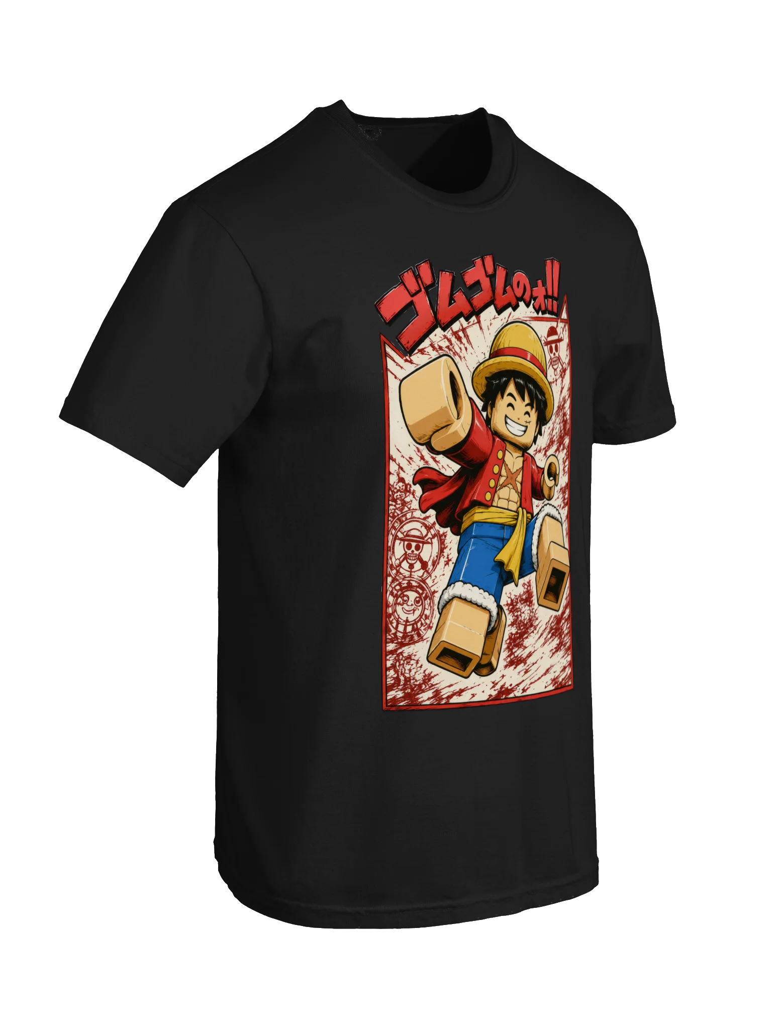 Bold Monkey D Gomu Gomu Lego-style Anime Tee product image (6)