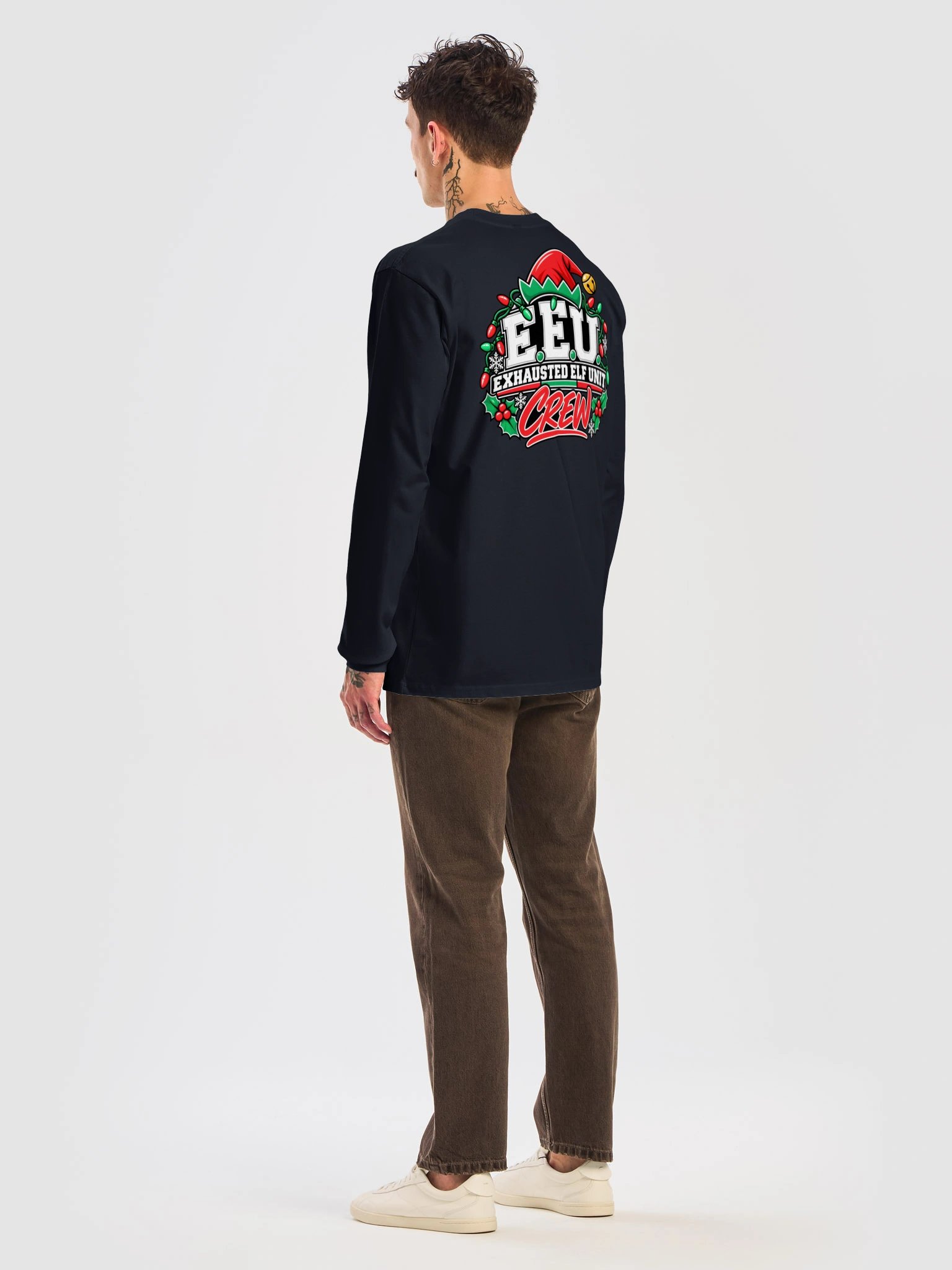 Men's Exhausted Elf Unit Crew | Premium Heavyweight Long Sleeve Tee product image (8)