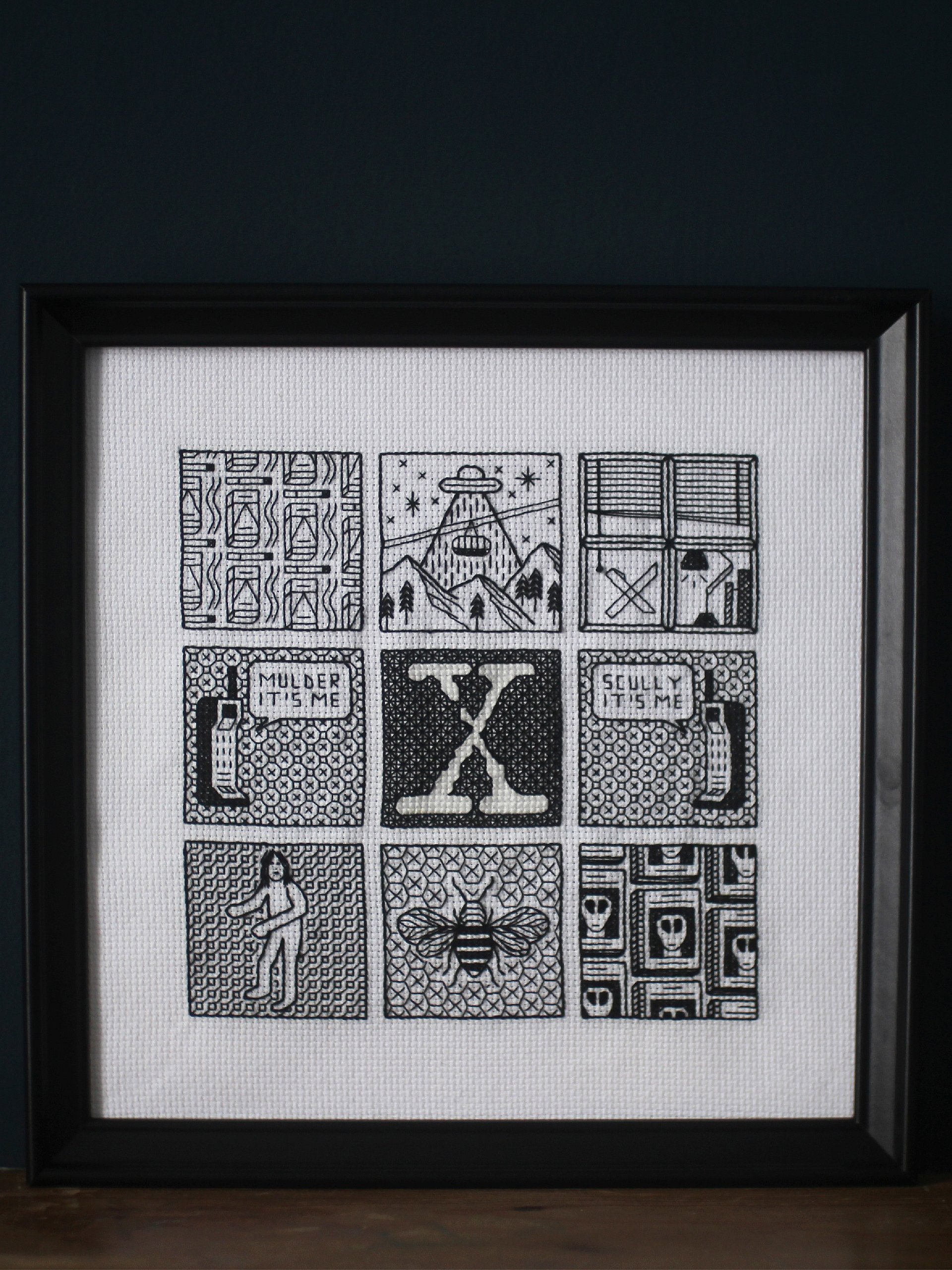 Alien Conspiracy • Blackwork Cross Stitch Pattern • PDF Digital Download product image (5)