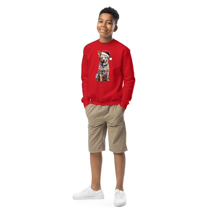 Funny Christmas Australian Cattle Dog(Blue Heeler) Youth Sweatshirt product image (1)