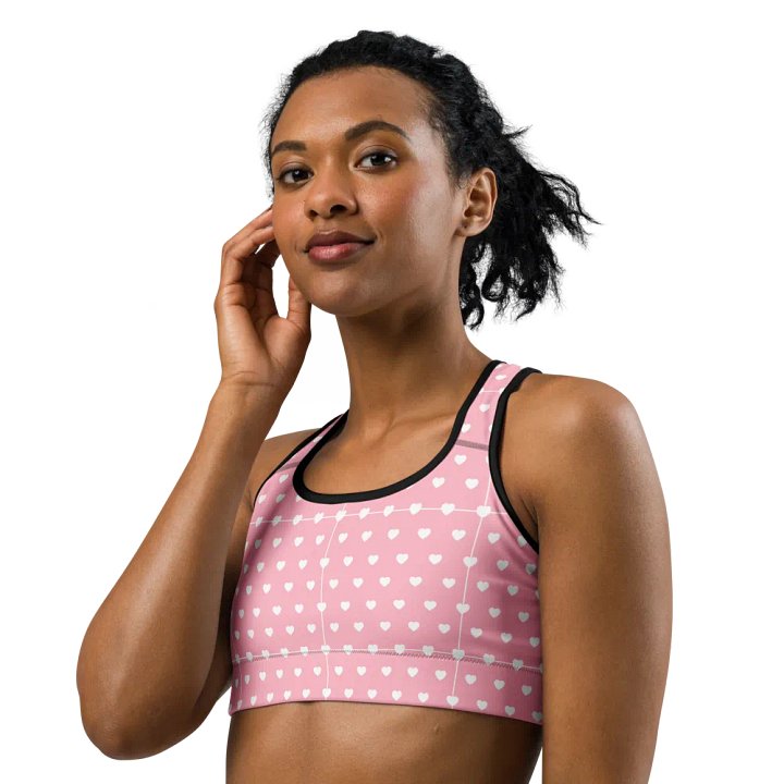 Pastel Heart Seamless Pattern Sports Bra - V6 product image (1)