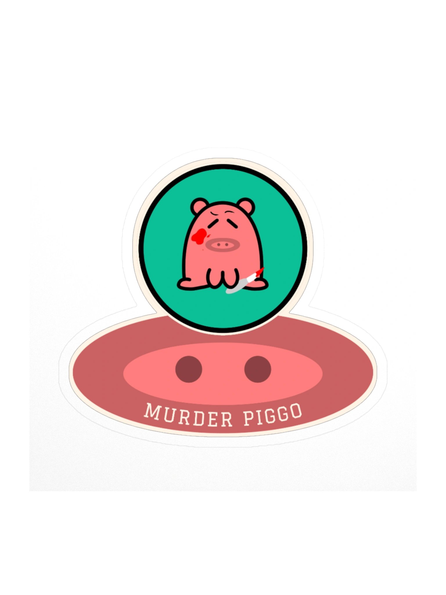 Murder Piggo Snout Sticker product image (2)