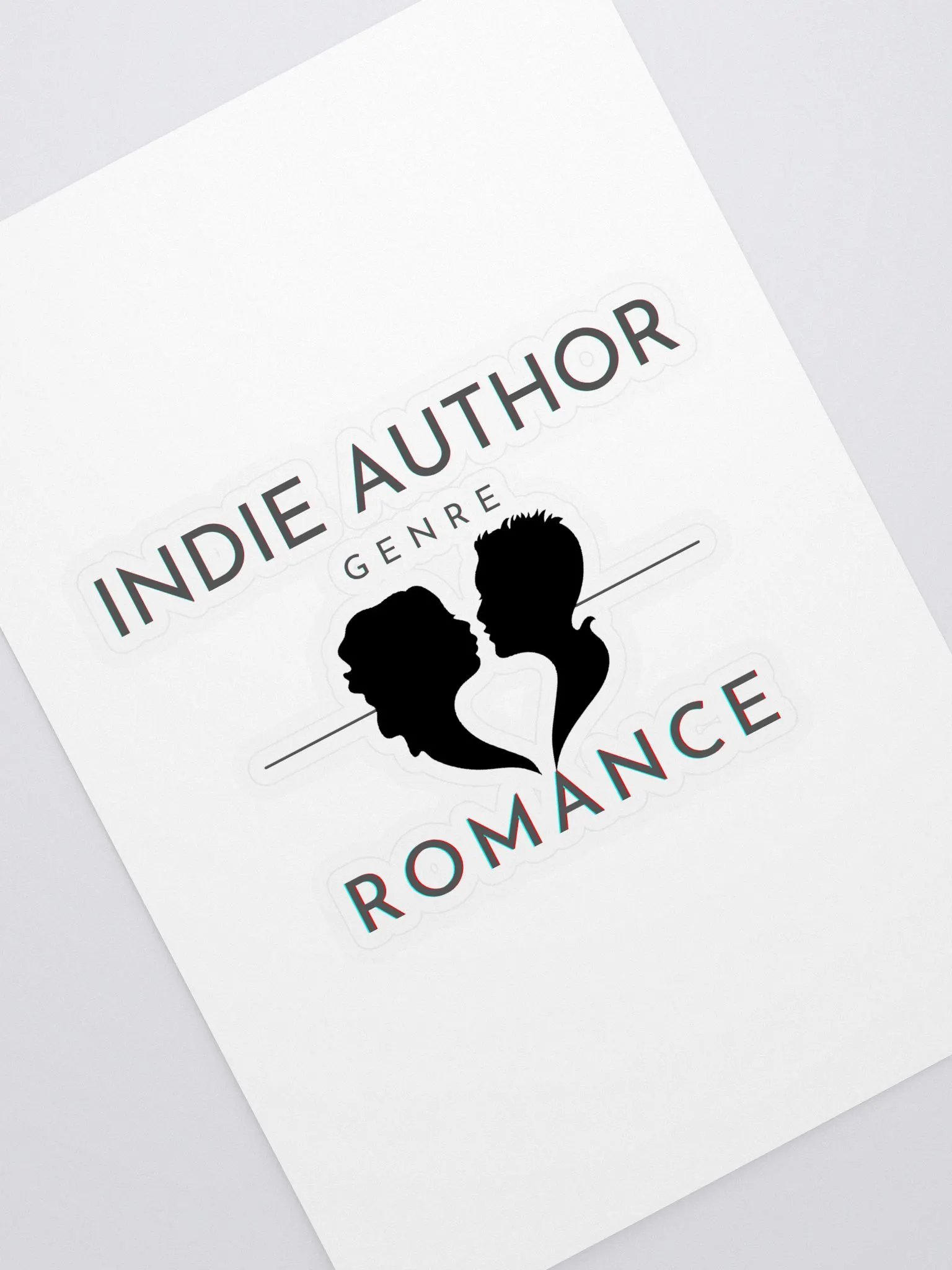 Indie Author Romance Sticker Black Text product image (1)