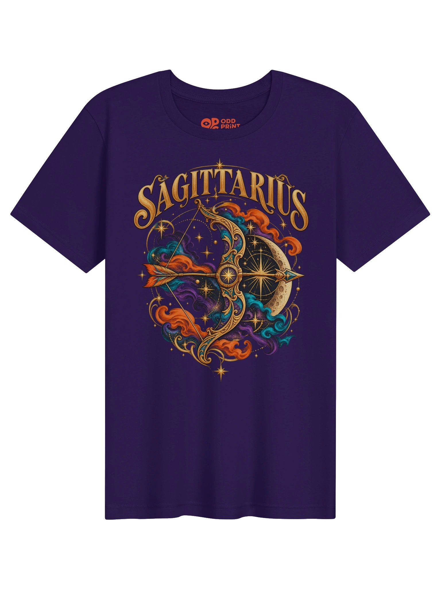 Sagittarius Zodiac T-Shirt With Celestial Bow and Arrow product image (4)