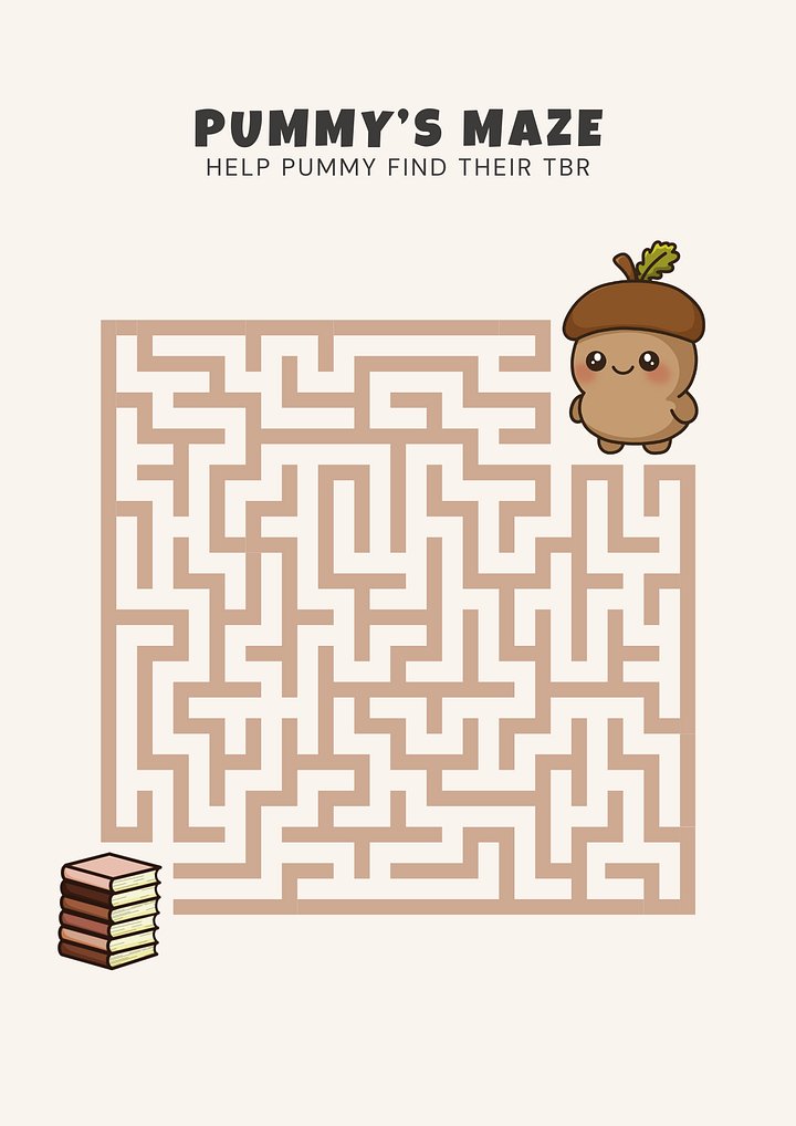 Pummy’s Bookish Maze (Free Printable PDF) product image (1)