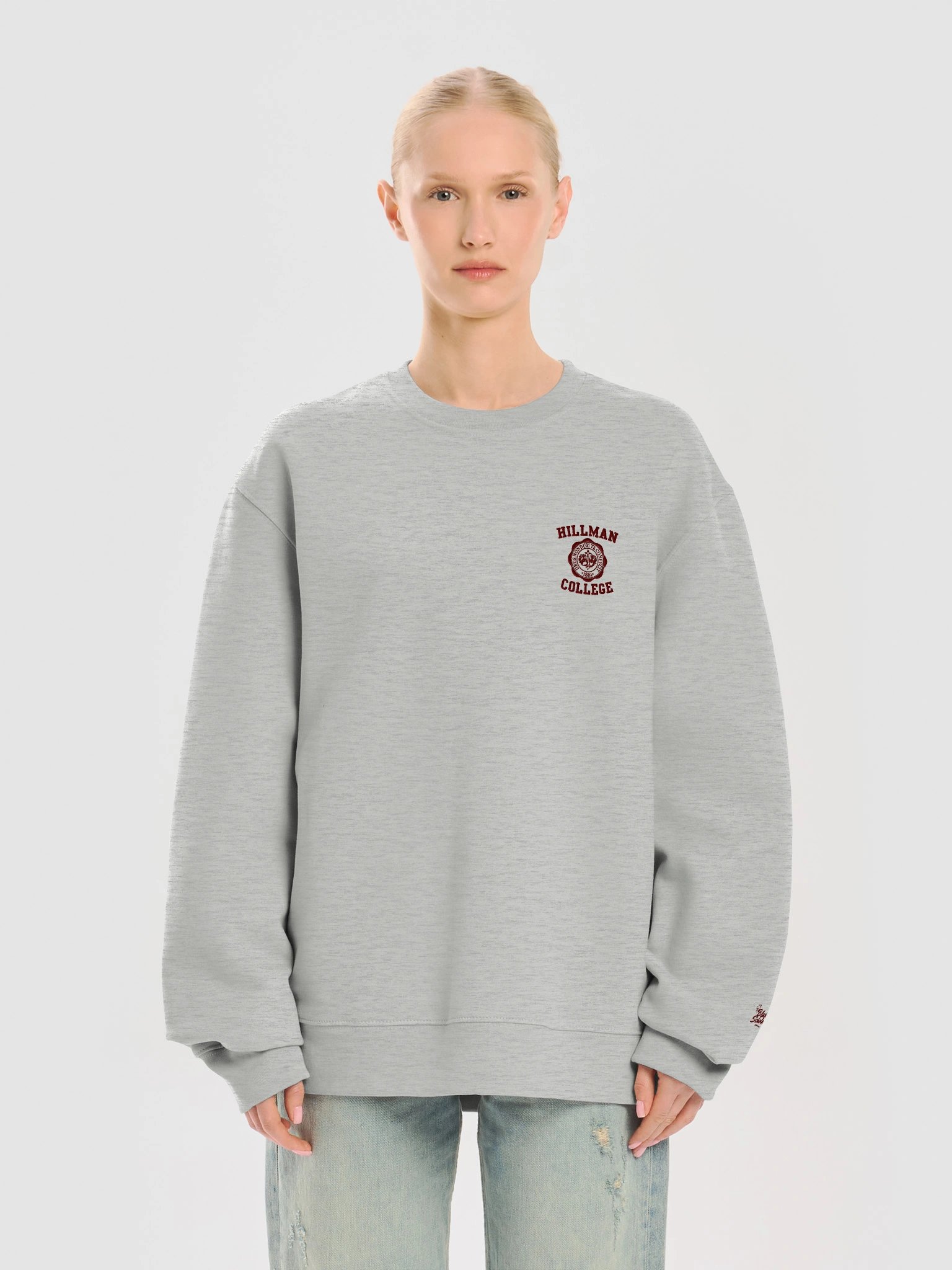 I Ain't Go to Hillman. Oversized gray sweater. product image (9)