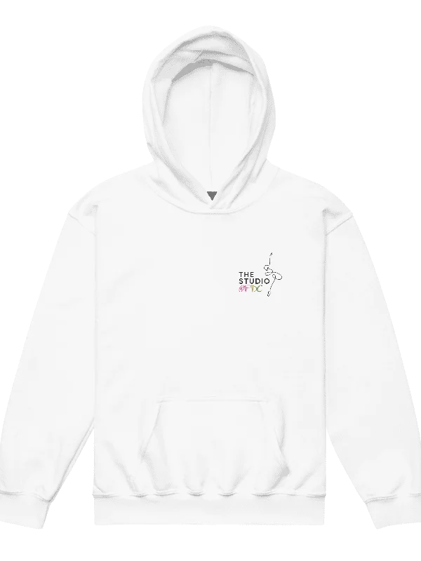 Youth Hoodie | White with Main Studio Logo Double Sided product image (2)