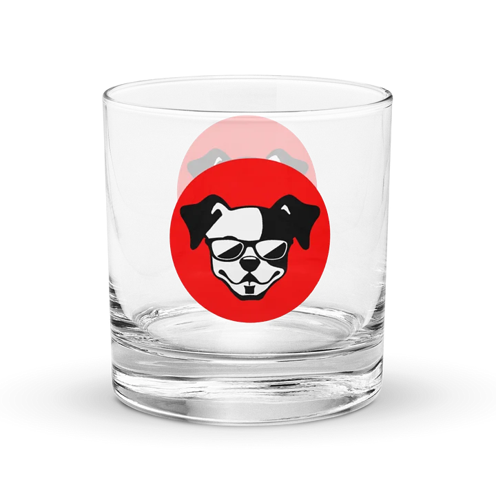 Red Logo Rocks Glass product image (1)