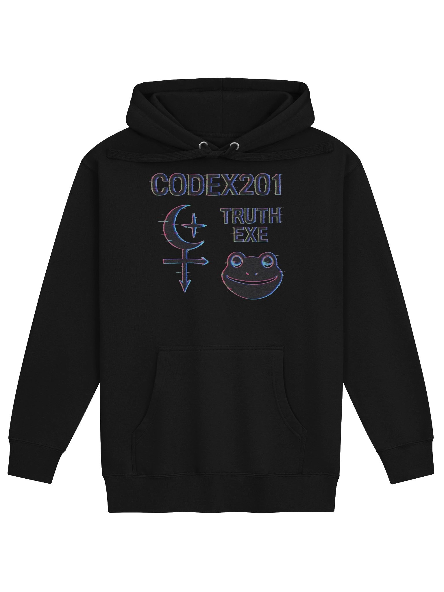 CODEX201 TRUTH EXE Neon Glitch Hoodie product image (1)