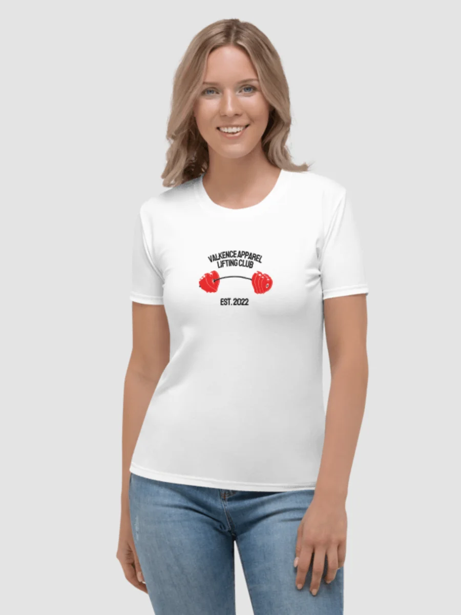 Lifting Club Heart Barbell T-Shirt - White product image (1)