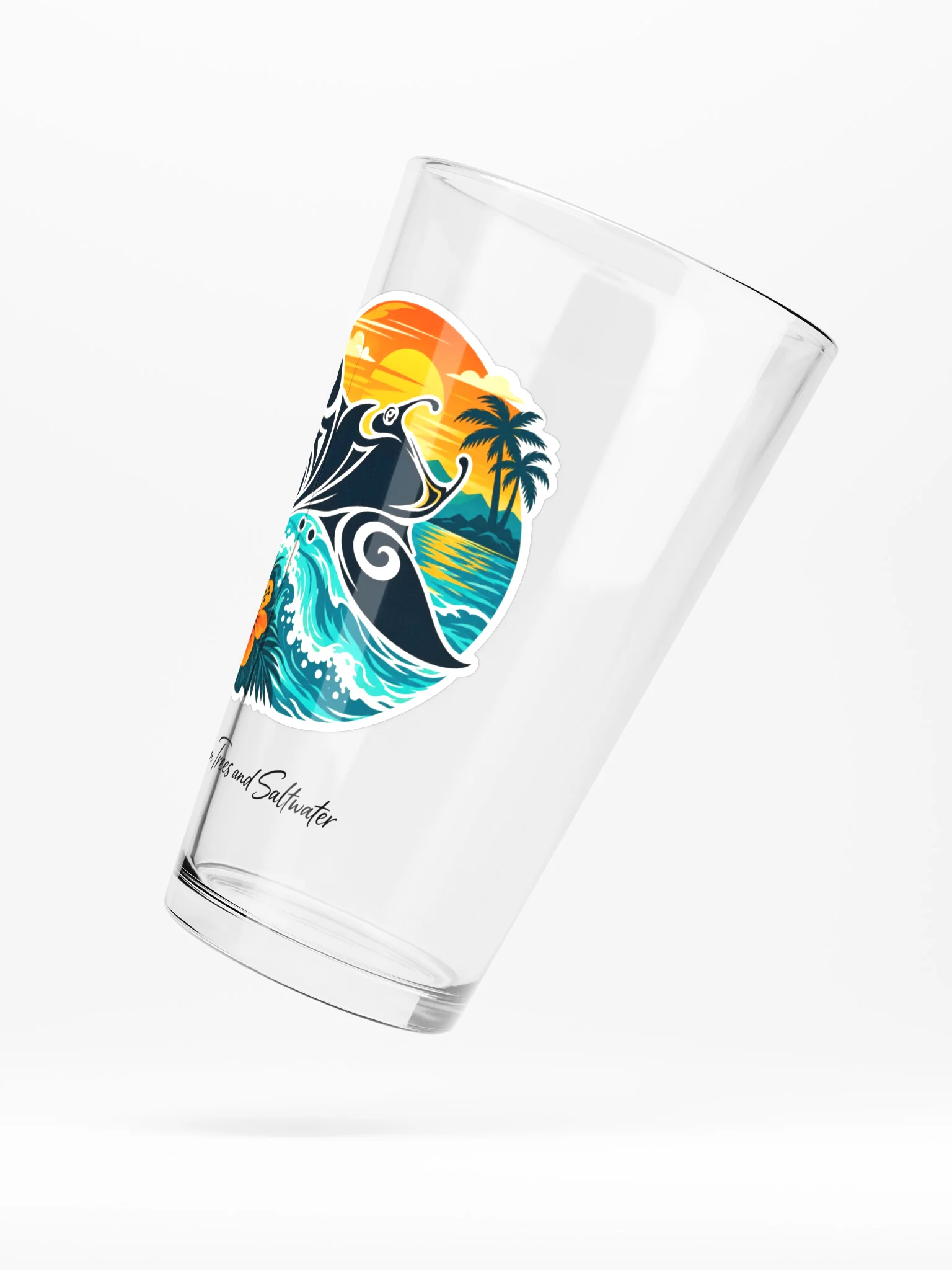 Manta Ray Paradise | Tropical Pint Glass product image (5)