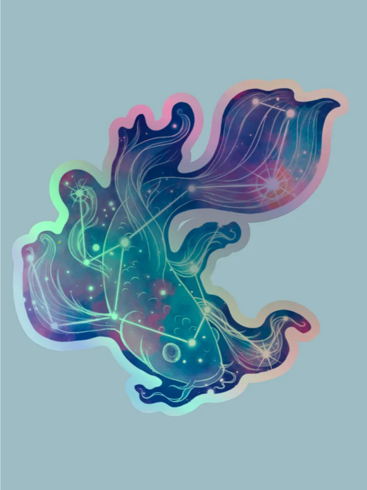 Cotton Candy Galaxy Koi - Holographic Sticker product image (1)