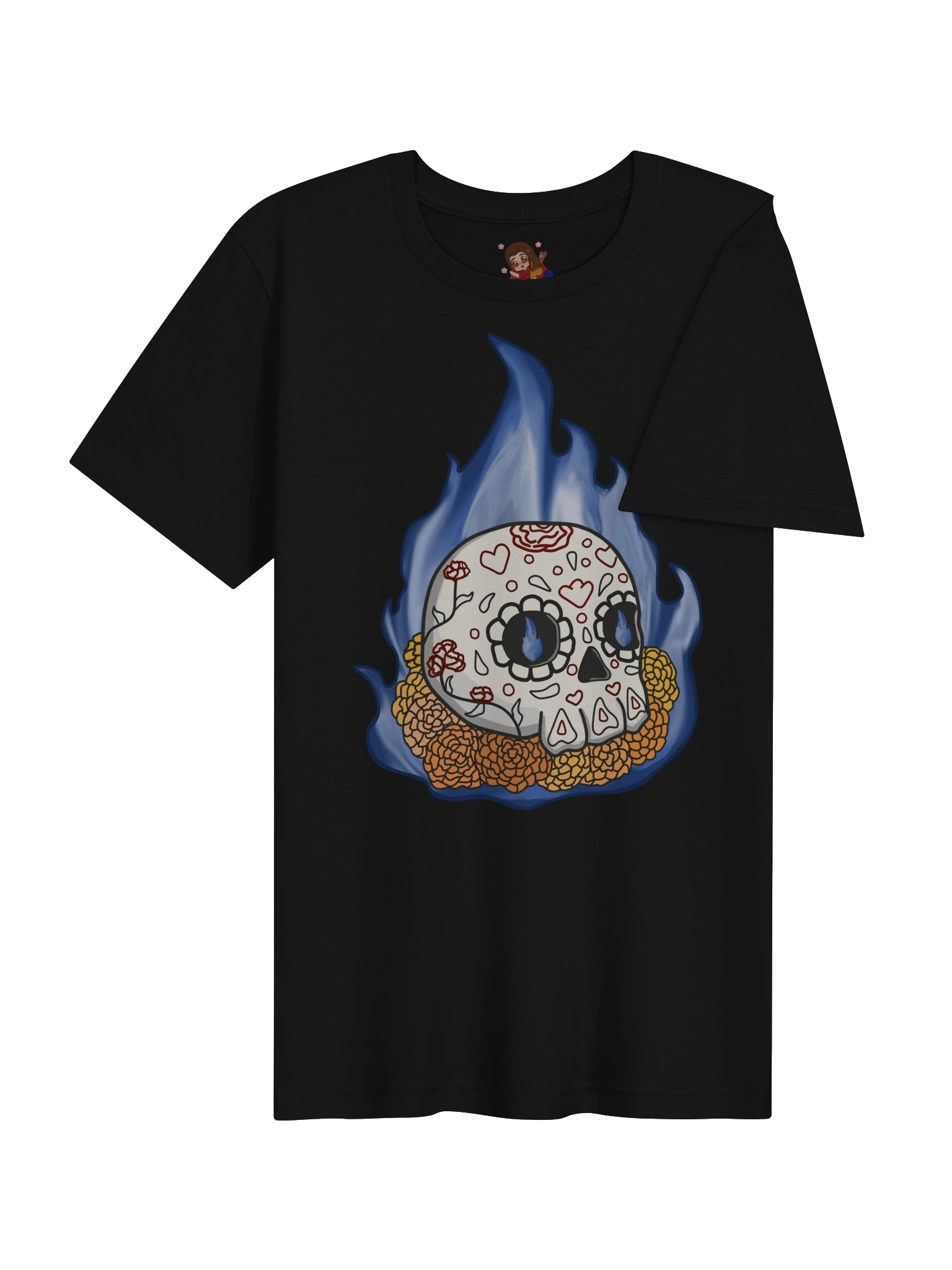 Flaming Sugar Skull Tee product image (7)