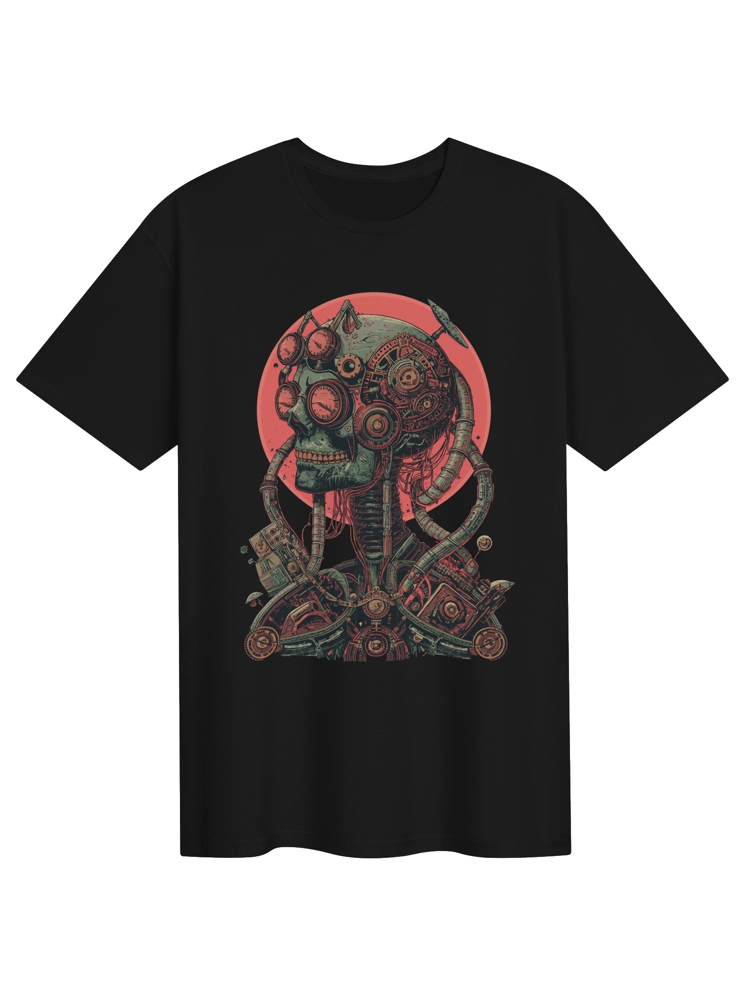 Retro Cyborg Skull T-Shirt product image (1)
