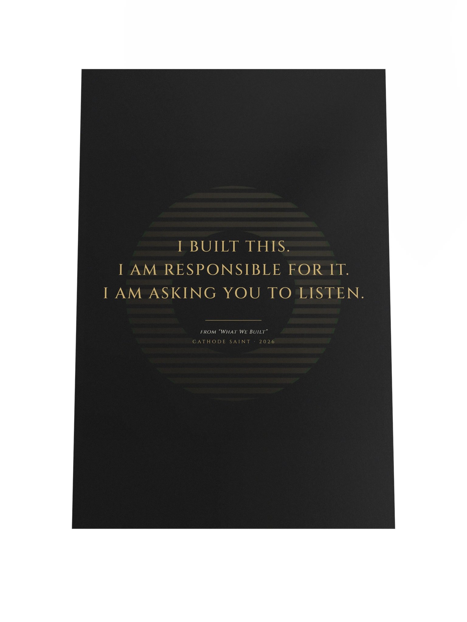 "What We Built" Broadside Print - Companion Essay product image (1)