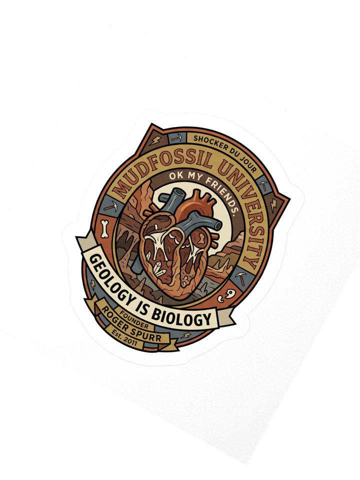Mud Fossil University Crest Kiss Cut Sticker product image (4)