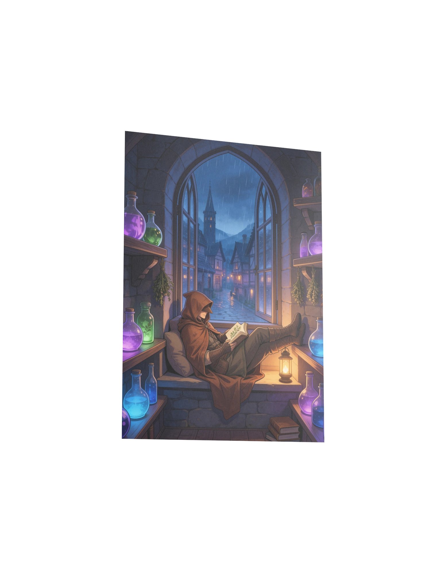 Where the Rain Falls Softly — Bard's Reading Nook Art Print product image (19)