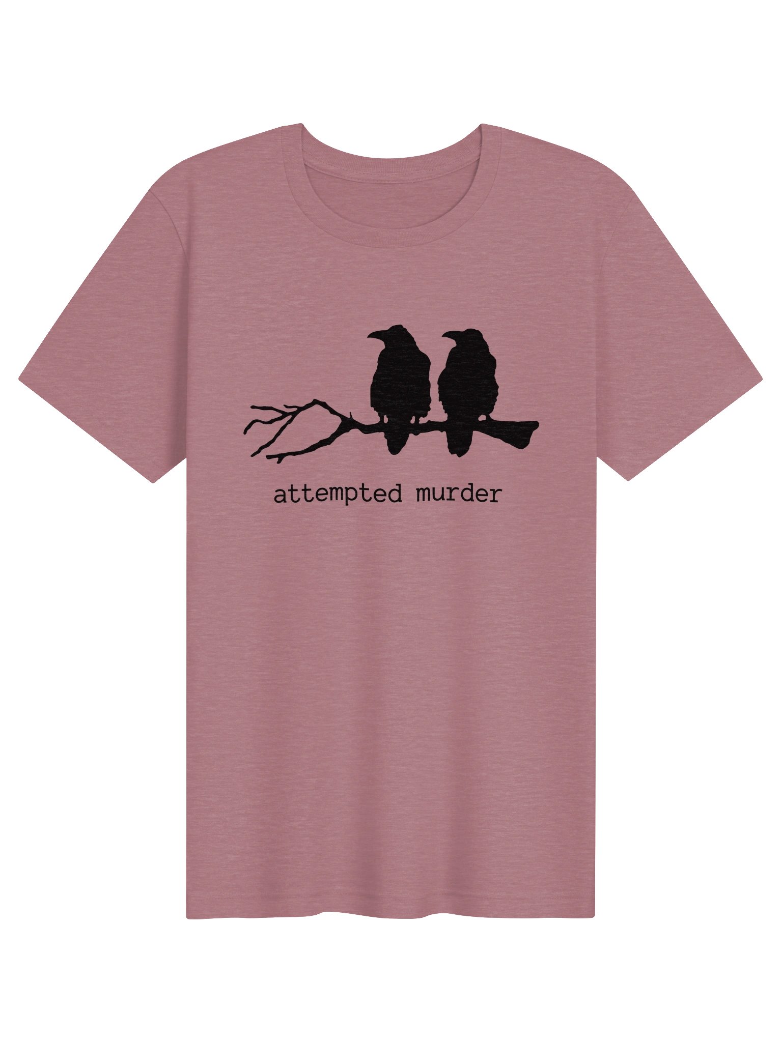 Attempted Murder – Funny Raven Graphic T-Shirt product image (71)