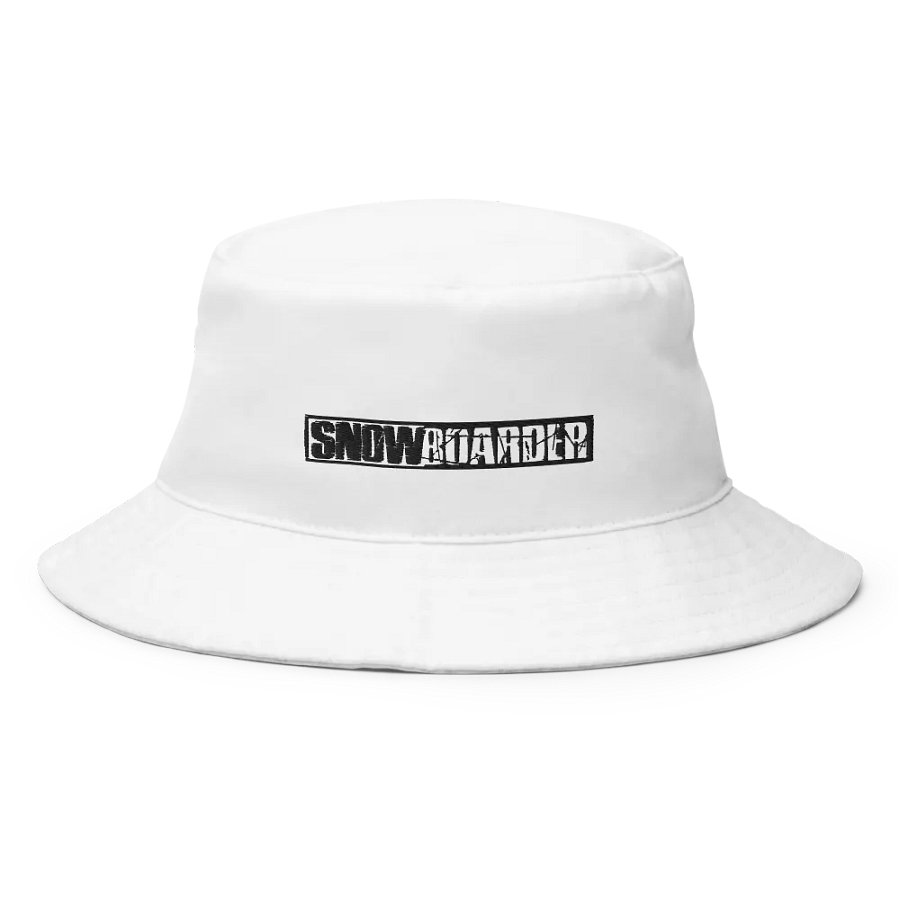 Snowboarder Lockup Logo | Bucket Hat (White) product image (1)
