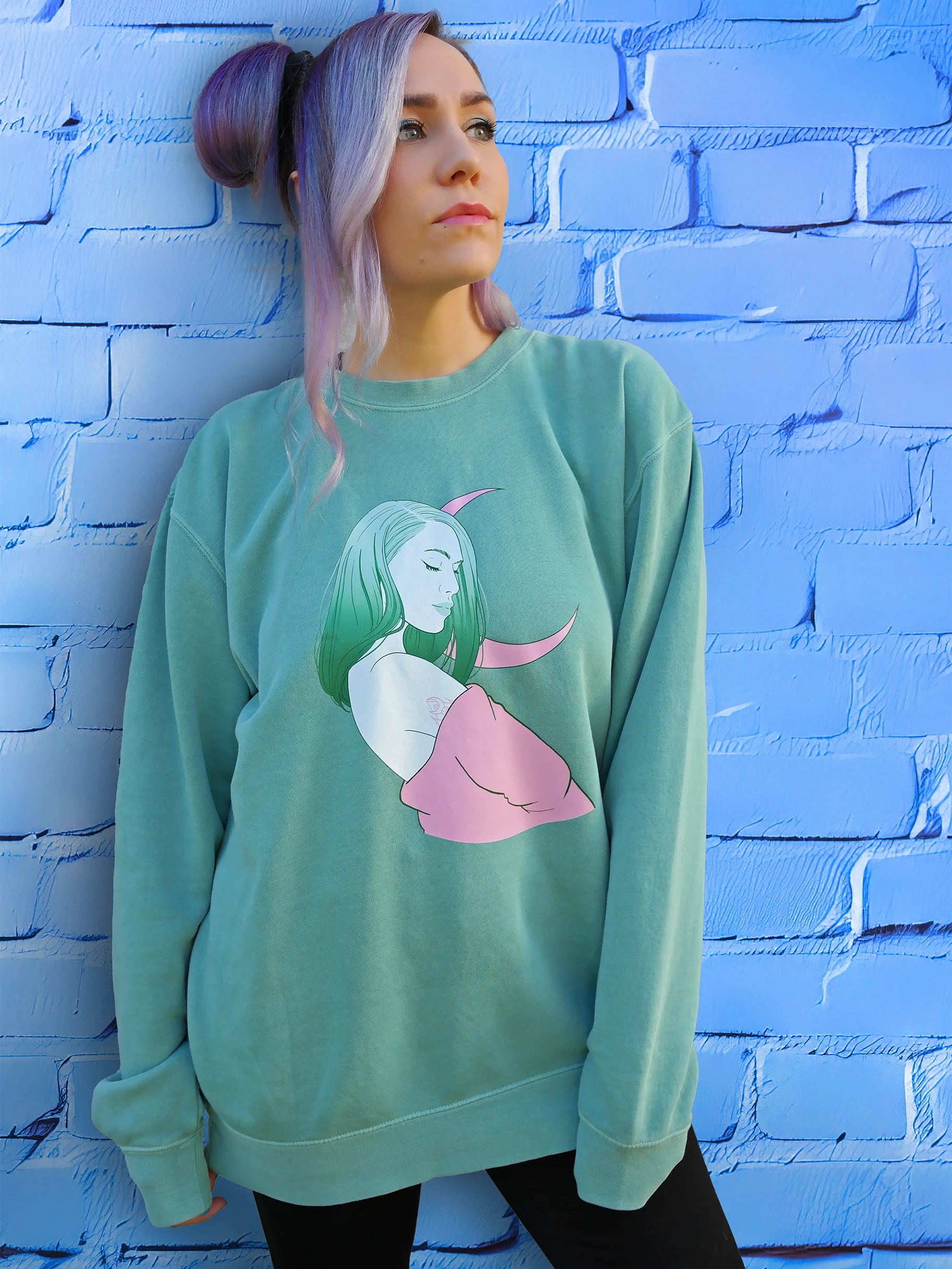 Cuppcaake Moon Premium Sweatshirt product image (3)
