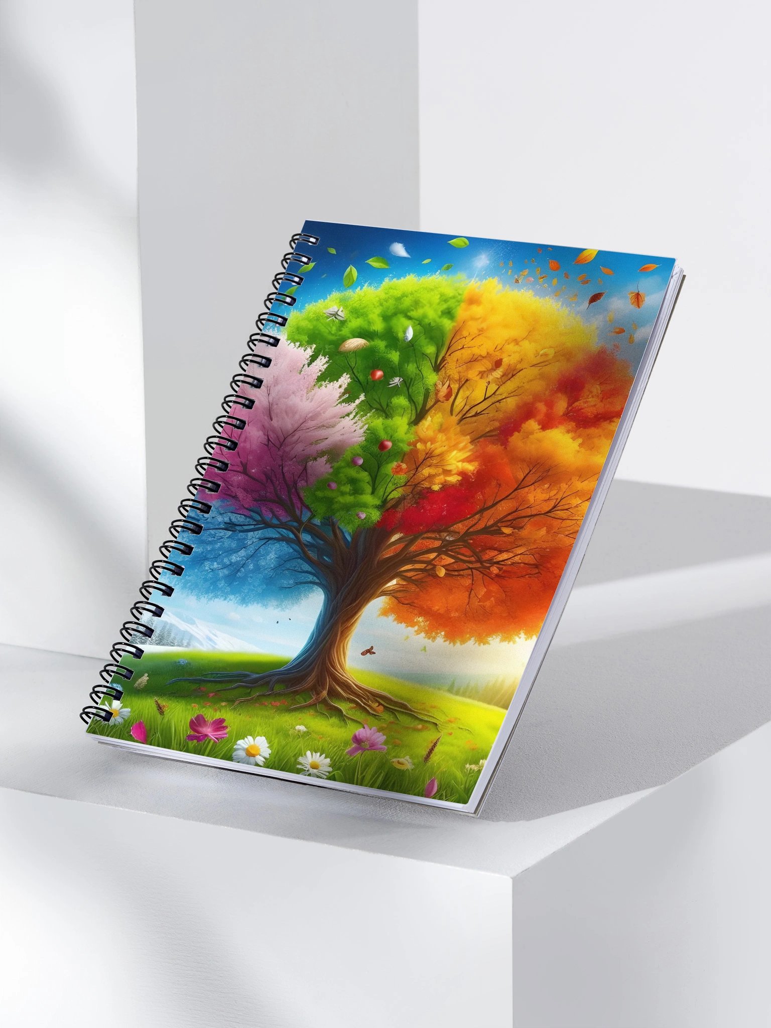 Seasonal Tree Spiral Doted Notebook product image (3)
