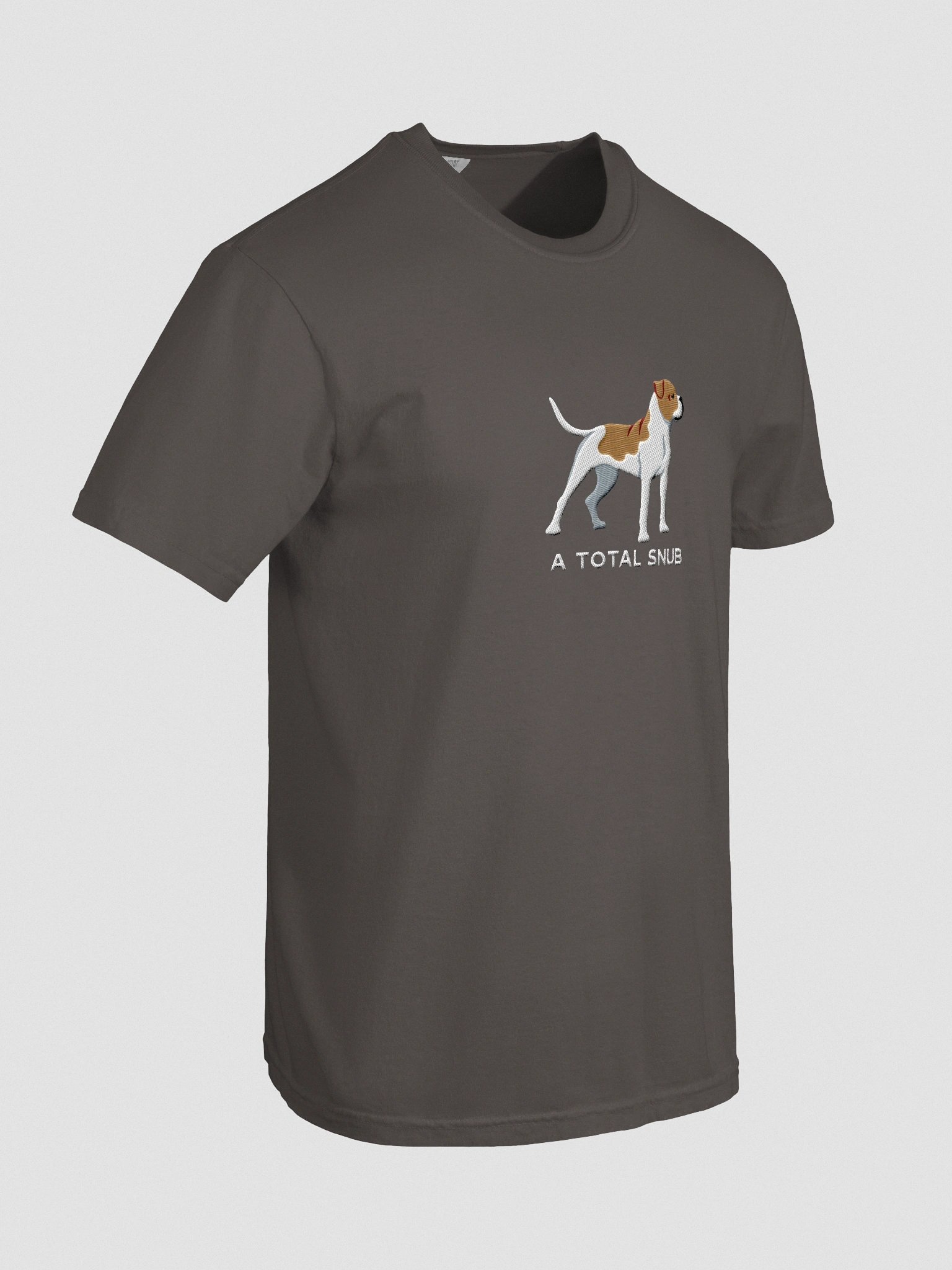 A Total Snub T-Shirt(Embroidered) of an American Bulldog(Tan) product image (11)